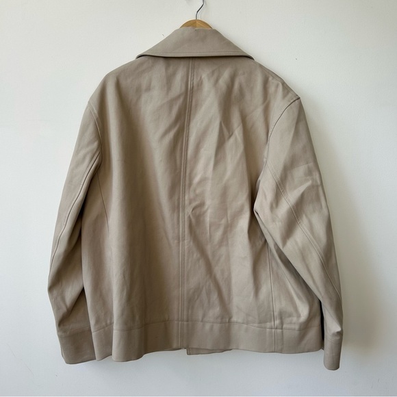 ZARA MAN EDITION SS'24 SHORT BEIGE COTTON TRENCH COAT SIZE L - Picture 9 of 9